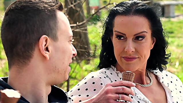 Deep sexual intimacy with daughter's boyfriend in perfect missionary