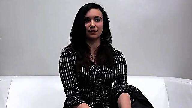 Busty brunette solo masturbation