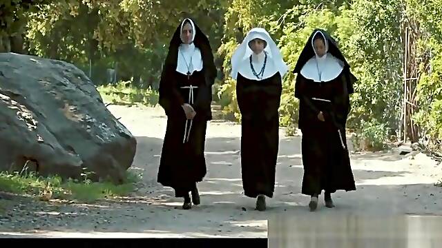 Busty les nun tongues