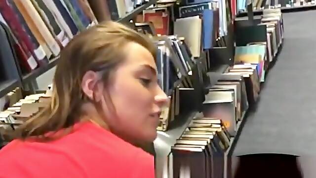Perfectly Tight College Pussy Gets Porked In Public Library