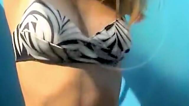 Naked pussies recorded on a spy cam in the beach cabin