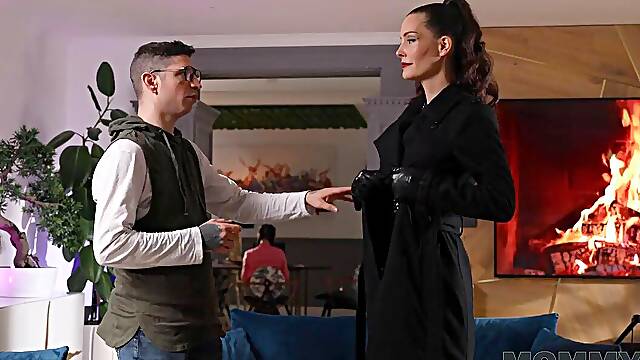 Latex Mommy Lacy Lamarr Guides Falco White to Master Fucking in Hardcore Blowjobs, Doggy