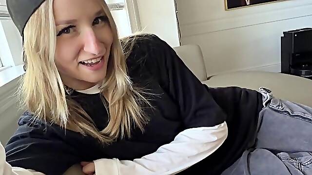 Blonde Teen Tomboys Lesbian Creampie in POV Fantasy