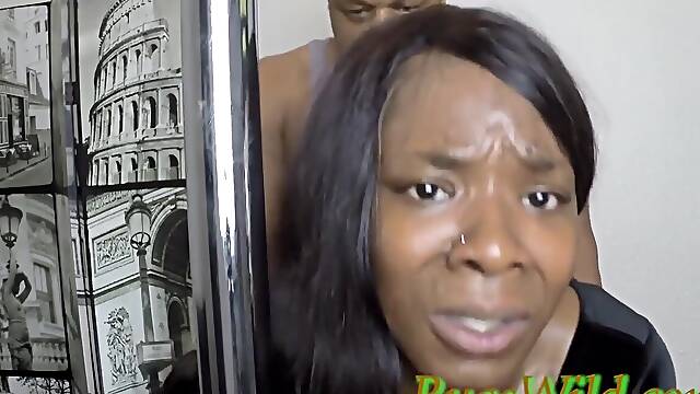 Ebony Ghetto Girl Sucking Big Black Dick And Getting Ass Fucked In Pov Anal