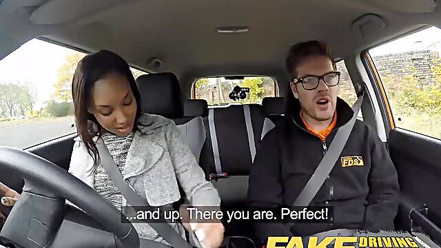 18yr Black Teen 18+ Filled Up By Her Driving School Teacher In Car & Outdoor