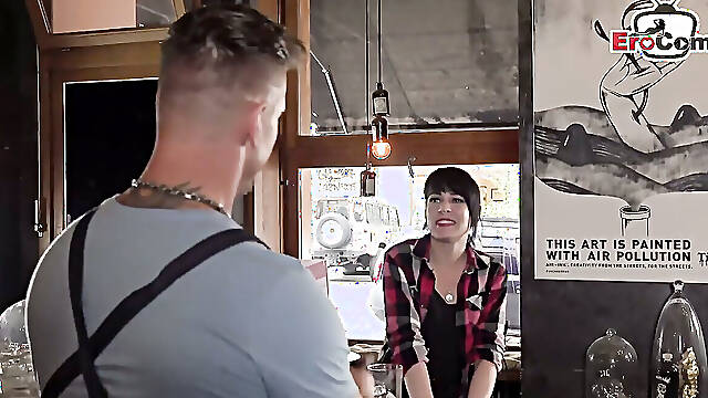 A Horny Customer Gives the Bartender a Wild Surprise in the Bar