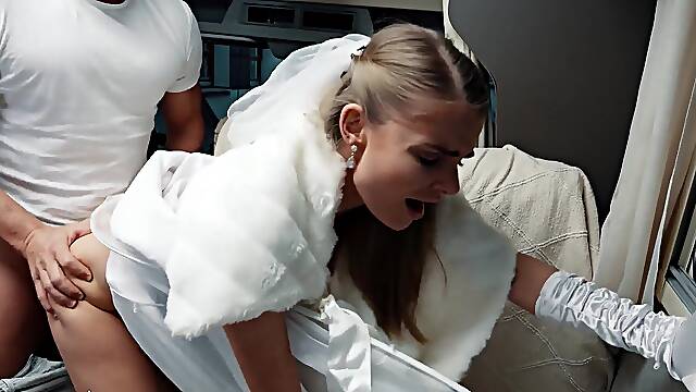 Startling revelation: a bride who fled her wedding engages in sexual activity with an unidentified lorry driver.