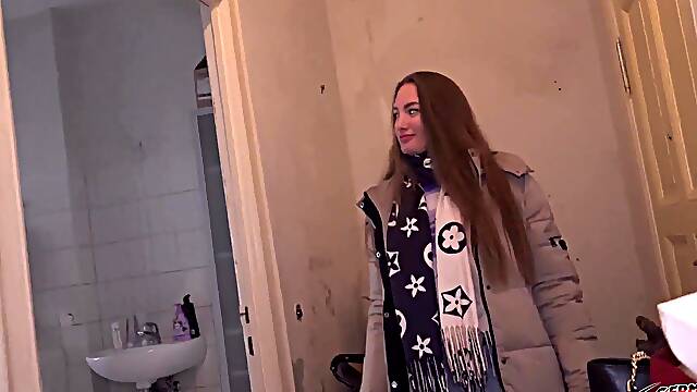 GERMAN SCOUT - Blonde tall Babe Julia Maze seduce to Cheating Casting Fuck at Model Job