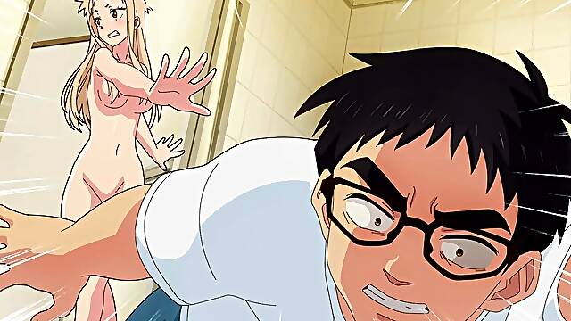 Naked anime beauty mounts BF in bath for deep messy grind (Exclusive) ENG Subbed