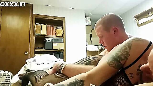 Hippie Girl with Tattoos in Fishnet Gets Pounded