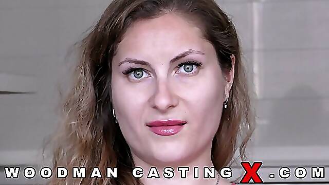 Elena West is about to experience her first porn video casting and she is very excited