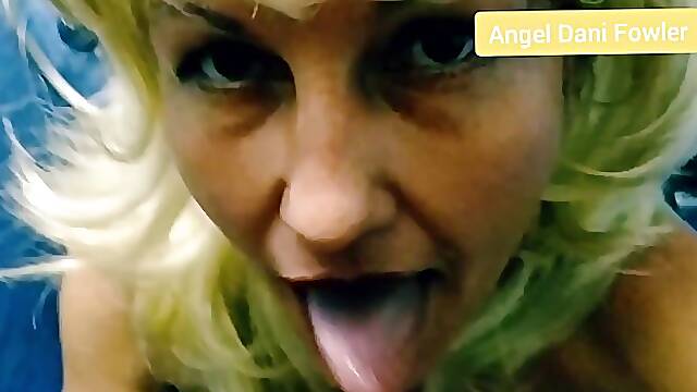 Small tits mature blonde loves to suck a big black cock