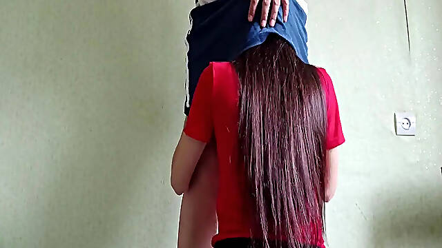 Shy Neighbor Gives Hot Homemade Cunnilingus Under My Skirt