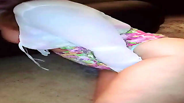 Filthy Slutwife acts as public toilet, begging for cock