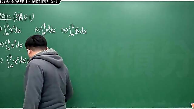 Chinese Professor Zhang Xu teaches the basics of integral calculus.