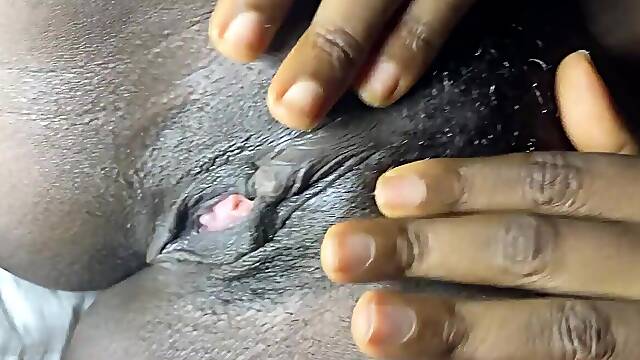 Closeup View of My Ebony Pink Pussy. (JOI Cum Instruction)