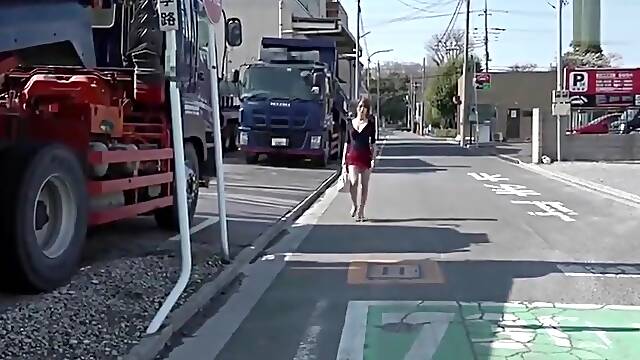 Beautiful woman sex on bus