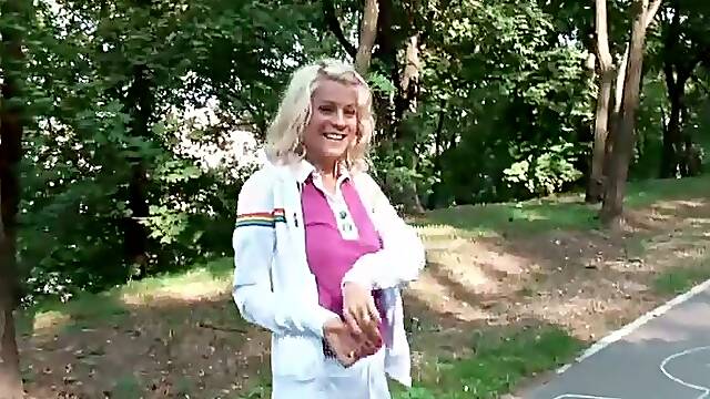 Cute German Girl talk to First POV Suck Outdoor by Stranger