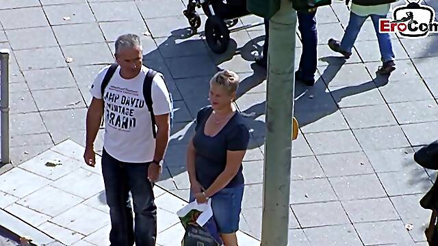 German short hair mature milf with natural boobs