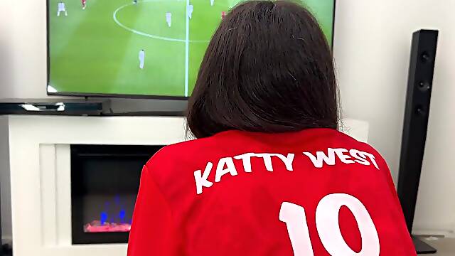 Katty West Gets Anal Banged Whilst Watching the World Cup
