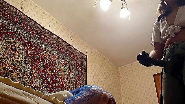 Anastasia Mistresse Domination cutie screw with sextoy belt on cute pliant hunk Sasha Earth