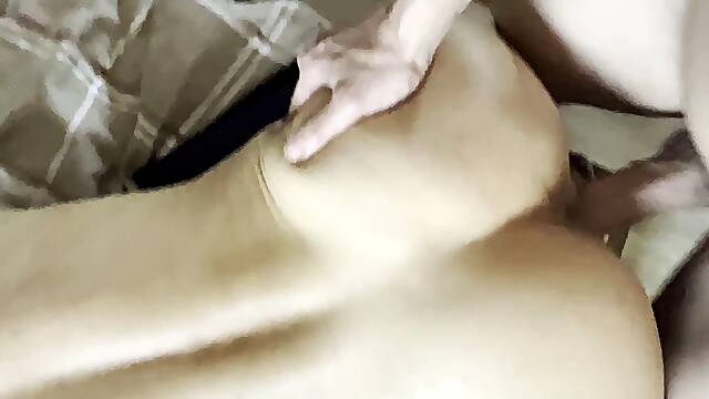 Doggy style sex with cum on my back