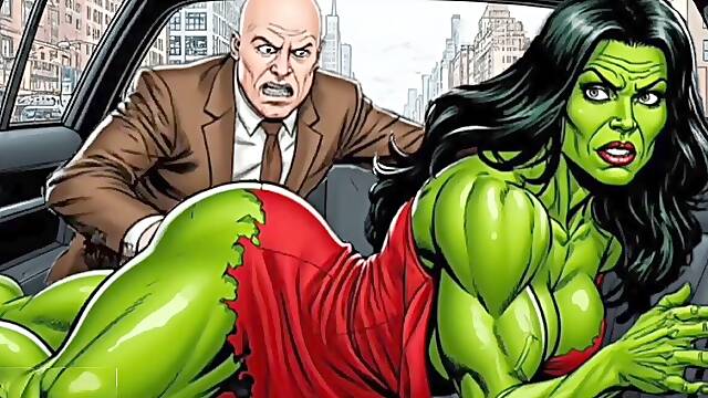 Crazy and obscene. She-Hulk porno Cartoon Parody Compilation