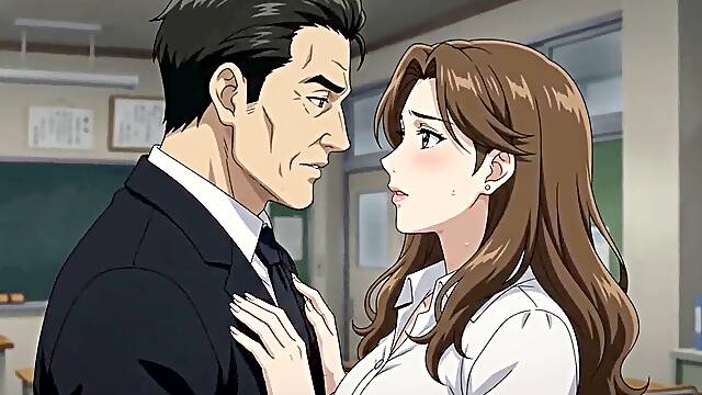 Principal seduce educator and screw her in the office manga porn