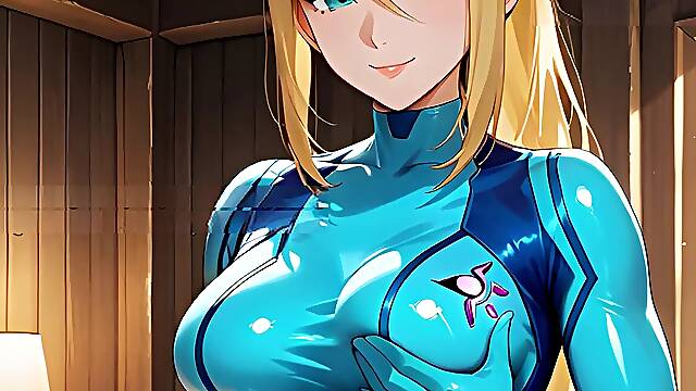 Samus Aran seduced you in the tavern to use as a fake penis (Sex JOI)