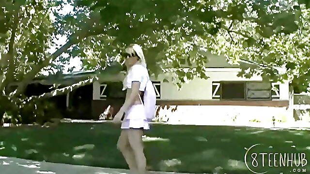 Blonde Babe Rides and Sucks Cock for a Big Load on Her Face