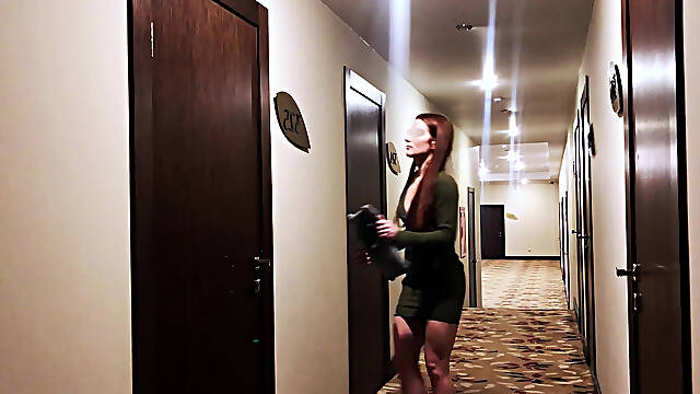 Shy Girls First Time with Stranger: High Heels, Kinky Outfit &amp; Cum on Wet Pussy