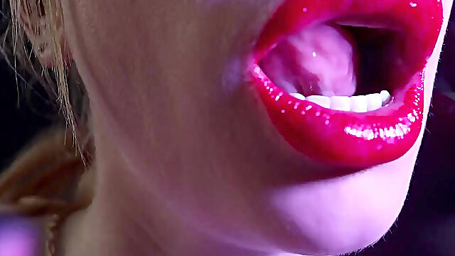 My Red glossy lips will put you on your knees