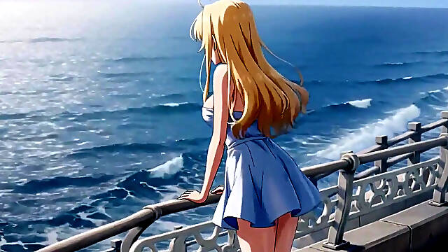 Blonde Mini Dress Slut Pier Ass &amp; Tit Flash Loud Masturbation Ai Generated