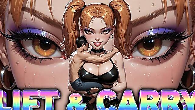 Iron Grip Delight: Unyielding Power Play - Surprise Capture, Cradle Hold & Dominant Tease