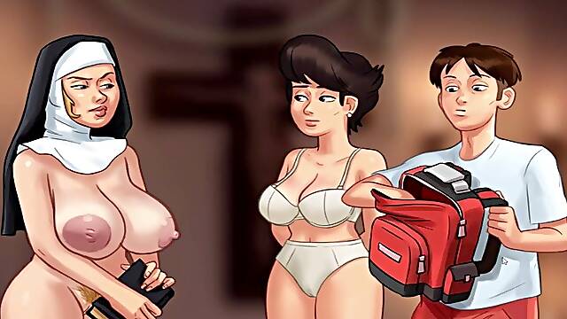 Summertime Saga - Maria got spanked by the nun