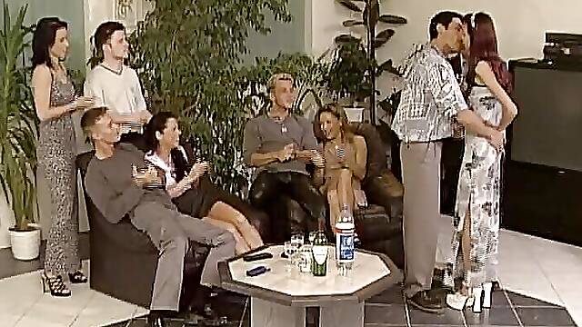 Four Stunning Looking German Babes Getting Hammered by Wild Dudes