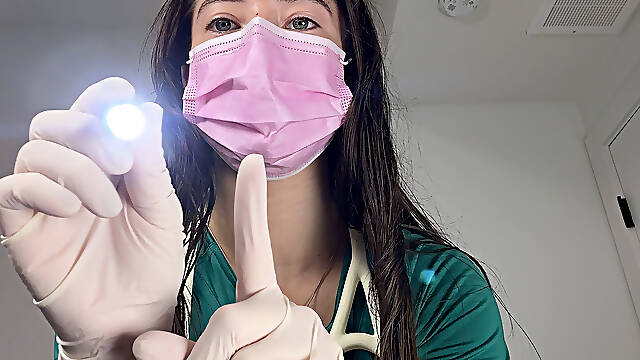 POV Professional Physical Exam in Green Scrubs