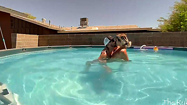 Hot Couple Pool Sex - the Neighbors Love When We Put on a Show!