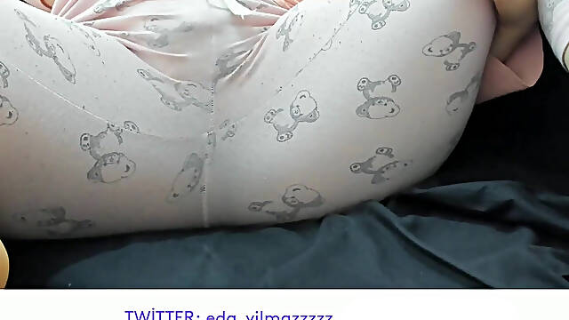 Masturbation in Pajamas - Pussy Caressing in Pajamas