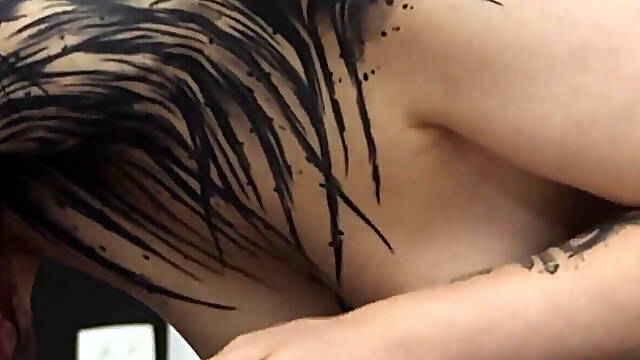 Goddess Diaba with Slave in Bondage, Handjob and Denied Orgasm